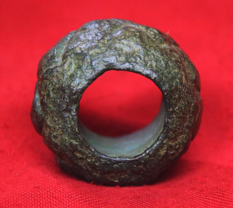 A Very Good & Fine Original Medieval 'Crusader' Knight's Bronze Battle Mace & Scorpion Flail Mace Head Circa 12th Century. Around 900 Years Old, In Superb Condition and With Excellent Natural Age Patination