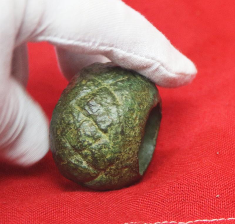 A Very Good & Fine Original Medieval 'Crusader' Knight's Bronze Battle Mace & Scorpion Flail Mace Head Circa 12th Century. Around 900 Years Old, In Superb Condition and With Excellent Natural Age Patination