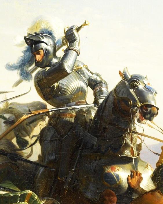 A Fabulous Knight’s Seal Ring, From Agincourt to the Wars of the Roses Period. A 15th Century Ring with an Intaglio Stylized Engraving of An Armoured Knight on Horseback Holding Aloft His Knightly Sword, a Fabulous and Beautiful Piece.