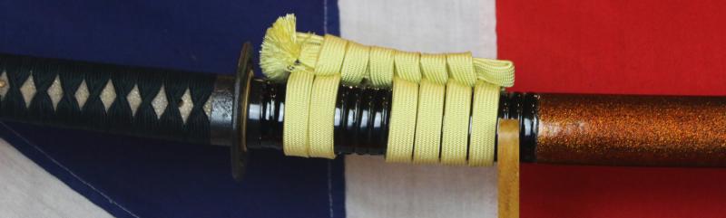 Beautiful, Original 'Tamashigiri Cutting Test' Antique Samurai Katana Signed By High Rated Master Smith, Masashige Tegarayama, 手柄山正繁 With Highly Rare Tamashigiri Cutting Test, By Gonnosuke Komatsubara, Dated 1799. & A Buddhist Eightfold Path Tsuba