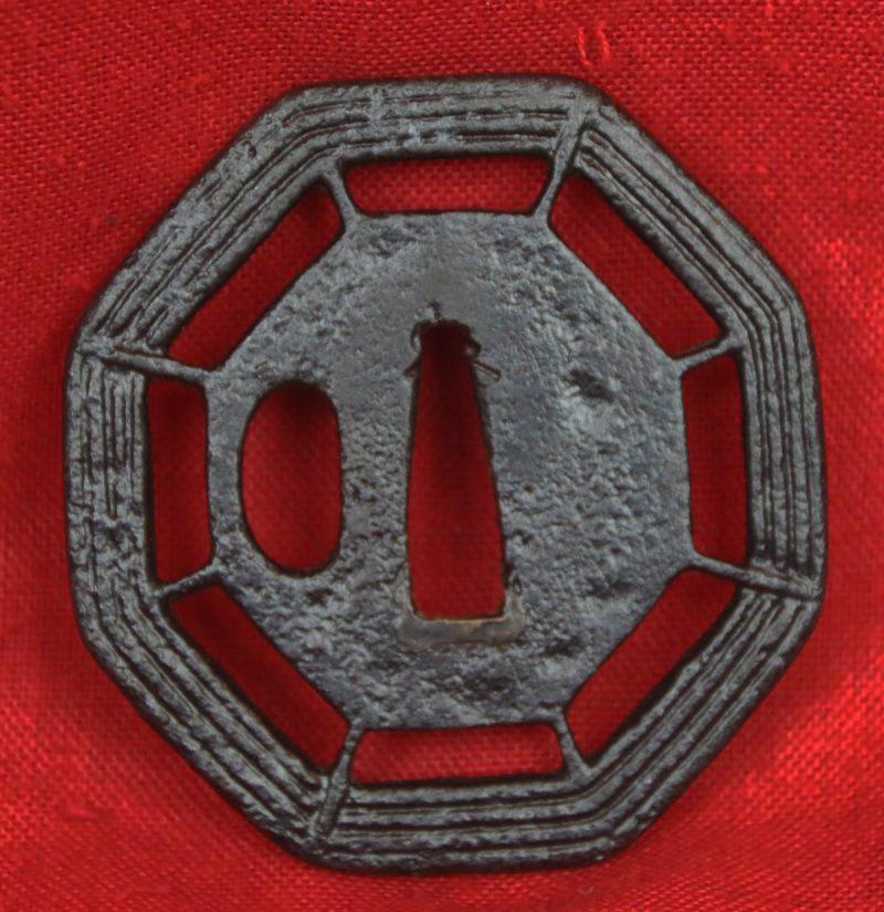 Beautiful, Original 'Tamashigiri Cutting Test' Antique Samurai Katana Signed By High Rated Master Smith, Masashige Tegarayama, 手柄山正繁 With Highly Rare Tamashigiri Cutting Test, By Gonnosuke Komatsubara, Dated 1799. & A Buddhist Eightfold Path Tsuba