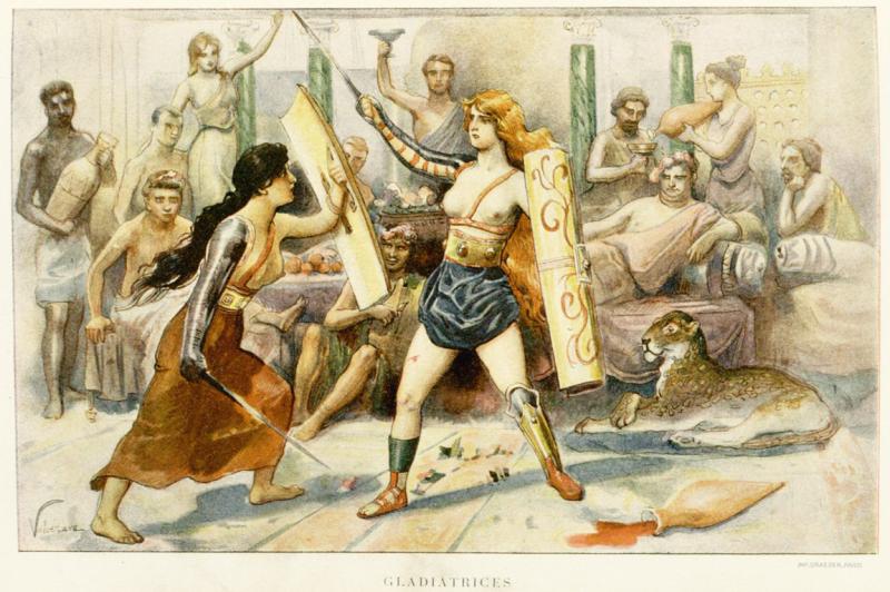 A Rare Original Roman Gladiatrix, {A Female Gladiator} Size Bronze Ring, Early Imperial Roman Period. Featuring A Coliseum Barbary Lion in a Combat Pose Around 1900 Years Old