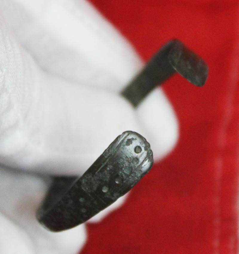 A Fine, Original, Bronze Imperial Roman Legionary's Military Armilla, As Awarded for Military Gallantry. Almost 2000 Years Old Donum Militarium. Worn From The Period of Emperors Trajan, Hadrian Marcus Aurelius, Lucius Verus & Commodus