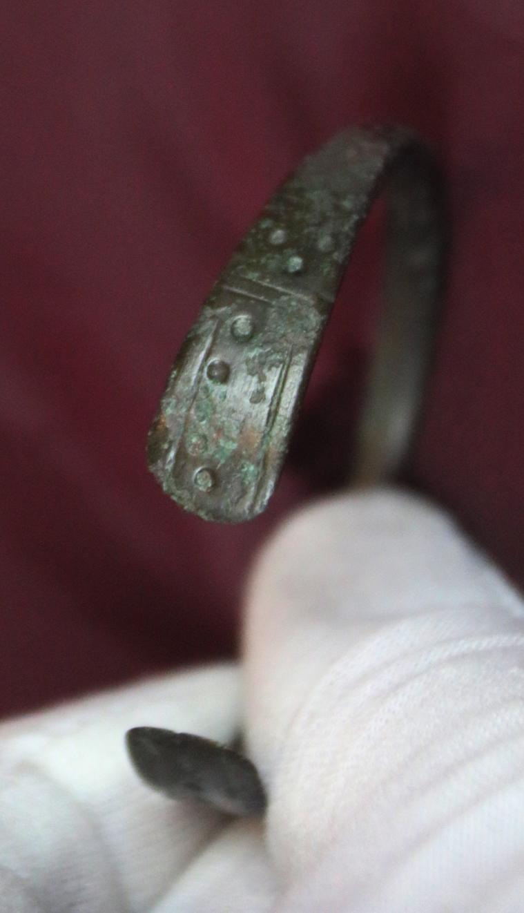 A Fine, Original, Bronze Imperial Roman Legionary's Military Armilla, As Awarded for Military Gallantry. Almost 2000 Years Old Donum Militarium. Worn From The Period of Emperors Trajan, Hadrian Marcus Aurelius, Lucius Verus & Commodus