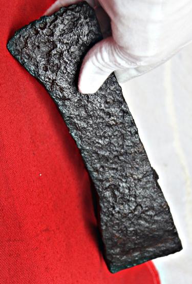 A Fantastic and Phenomenally Powerful Two Handed Viking War Hammer Axe. Weighing Just Under Four Pounds. Wheeler {1927} A, Type I Circa 840 AD