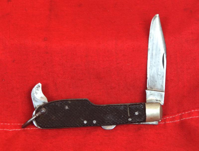A Most Rare Original WW2 SOE/OSS Issue, Clandestine Special Operations Executive Agent's Folding Espionage and Sabotage Clasp Knife With Tyre Slasher.