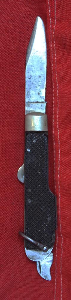 A Most Rare Original WW2 SOE/OSS Issue, Clandestine Special Operations Executive Agent's Folding Espionage and Sabotage Clasp Knife With Tyre Slasher.