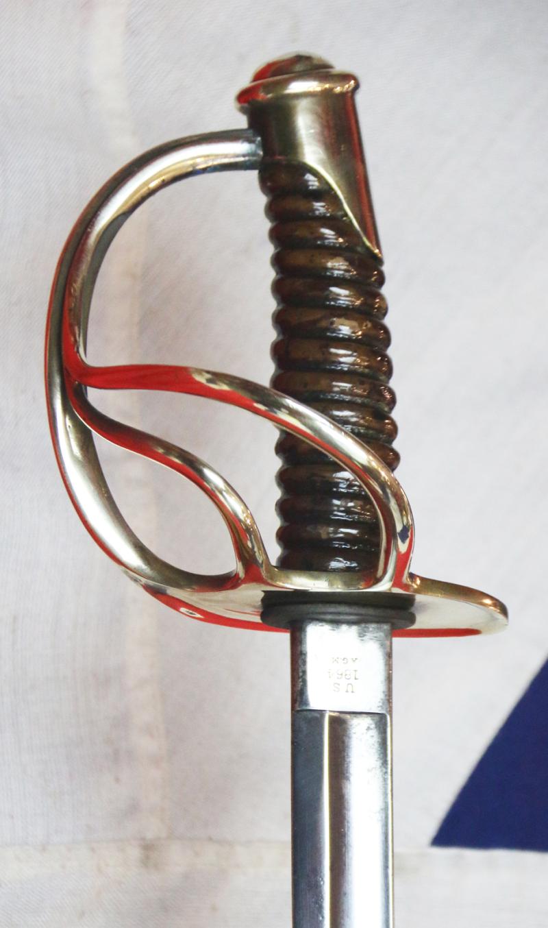 Superb Original US Civil War Cavalry Sabre By Roby, Chelmsford Mass. Dated 1864 Identical to General George Armstrong Custer's Cavalry Sabre, An 1864 Roby Contract Sword, Inspected by AGM For Custer's Wolverines. Possibly Made For The Michigan Brigade