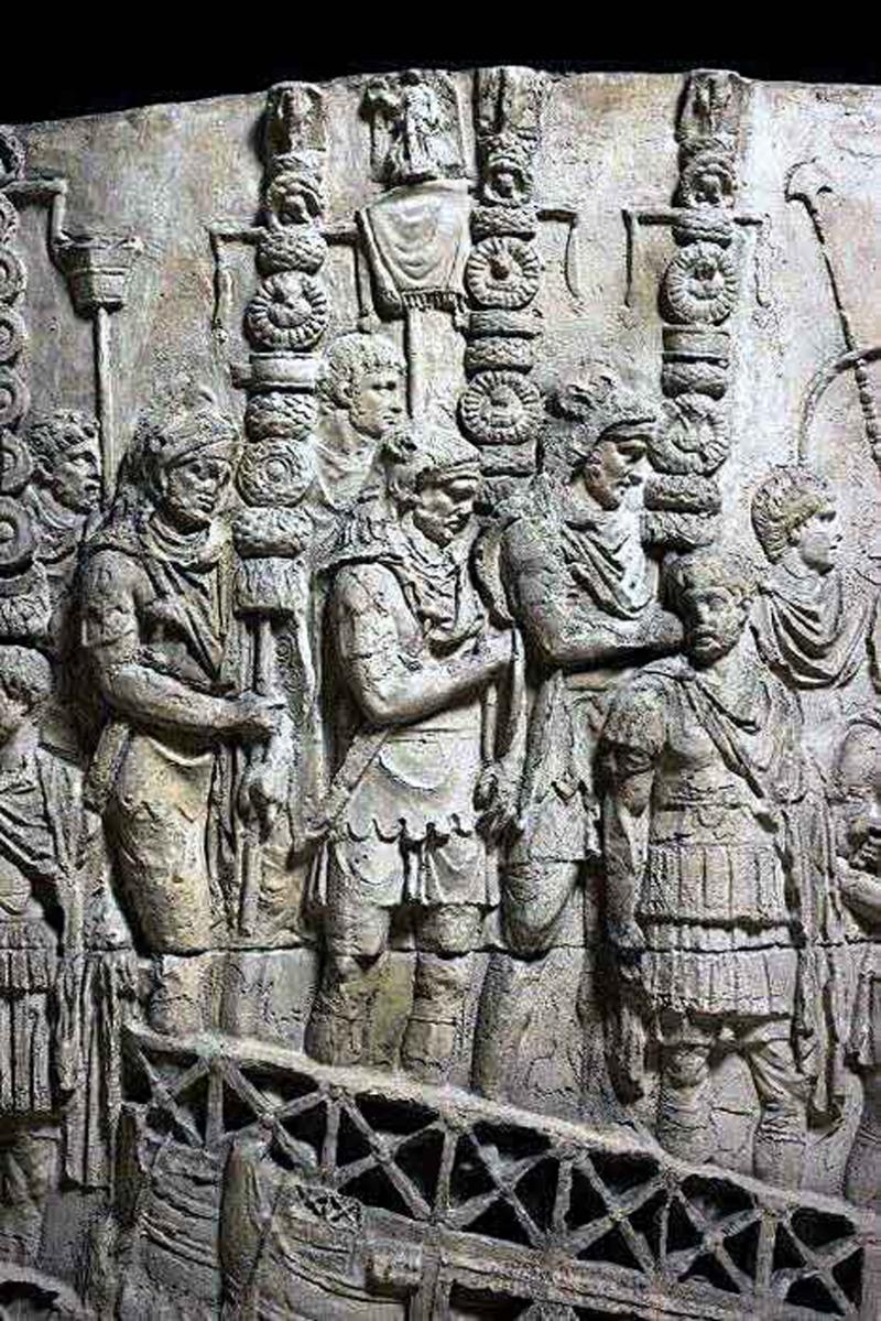 1st 2nd Century Romano British Ellipsoid Glass Ring Mount Depicting the Impressed Head of the Sky God of Thunder Taranis {Roman,Jupiter} or Mithras {Roman, Mars} Of the East of England Mithraic Cult. From the Era of 'King' Caratacus