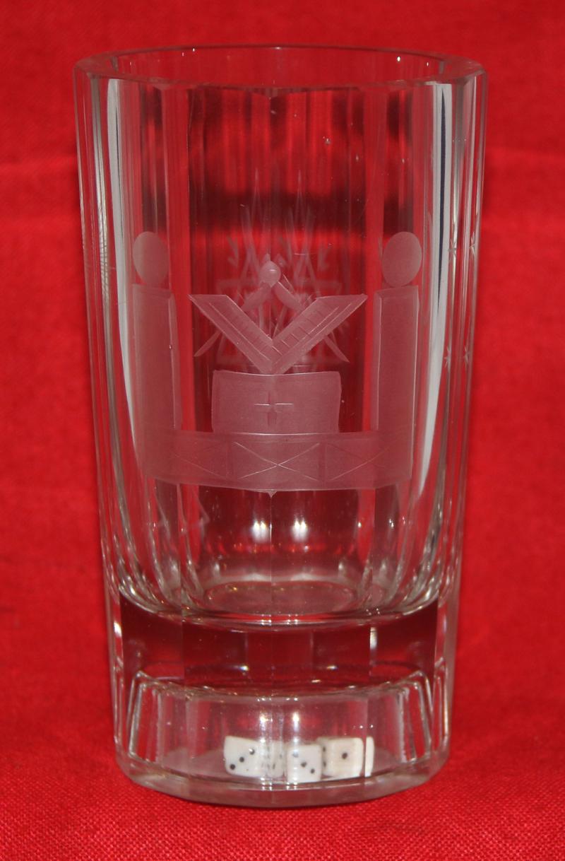 A Superb Crimean War and US Civil War Period Crystal Masonic Gaming Tumbler