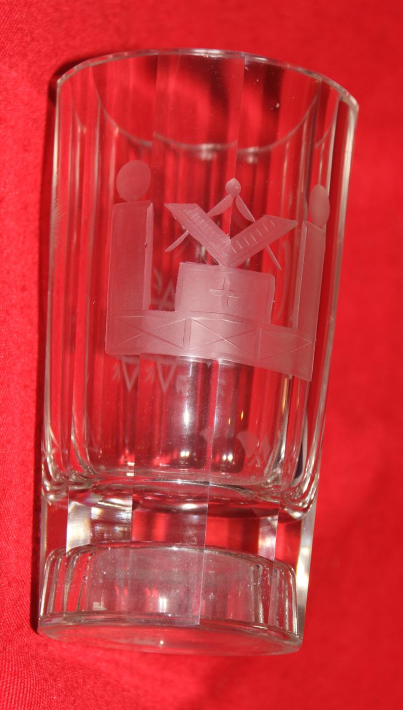 A Superb Crimean War and US Civil War Period Crystal Masonic Gaming Tumbler