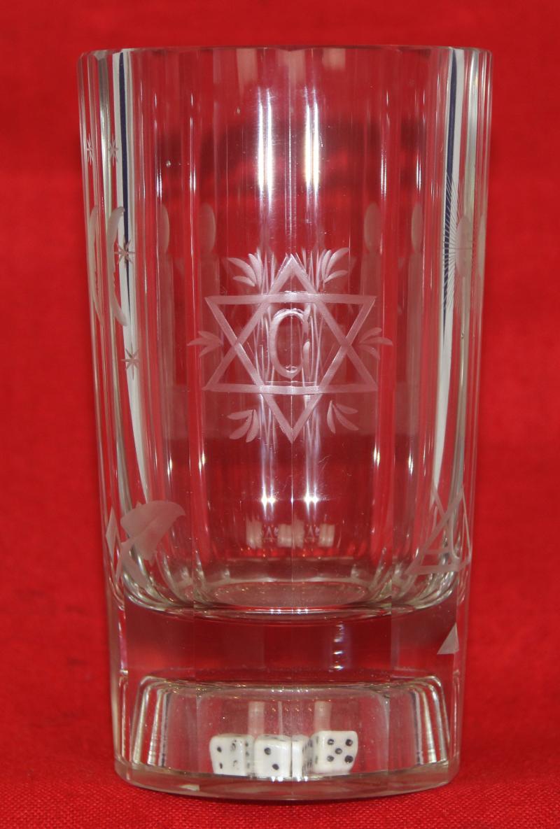 A Superb Crimean War and US Civil War Period Crystal Masonic Gaming Tumbler