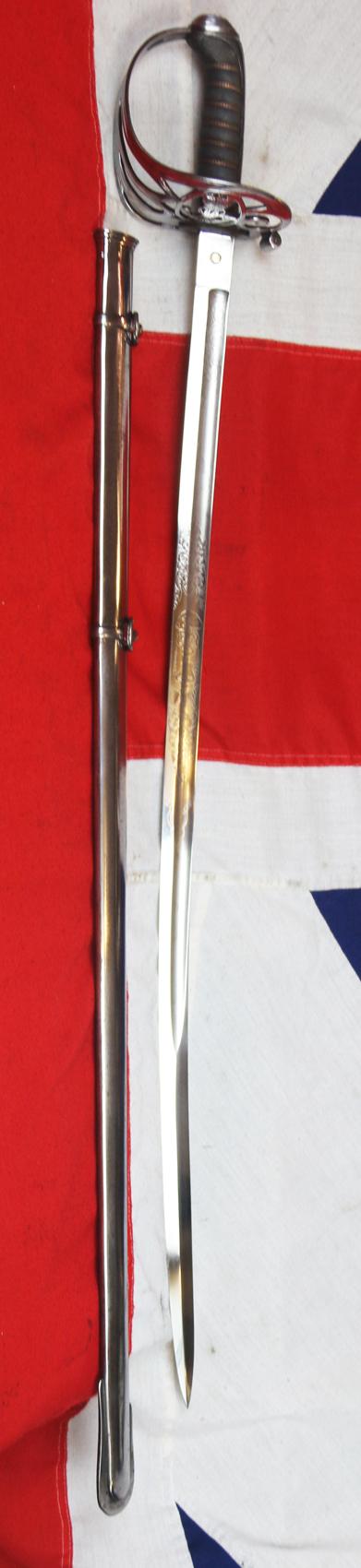 A Wonderful Quality, Original, Victorian, Deluxe Grade Antique Light Infantry Rifles Officer's Combined Combat and Dress Service Sword. In Excellent Plus Condition.