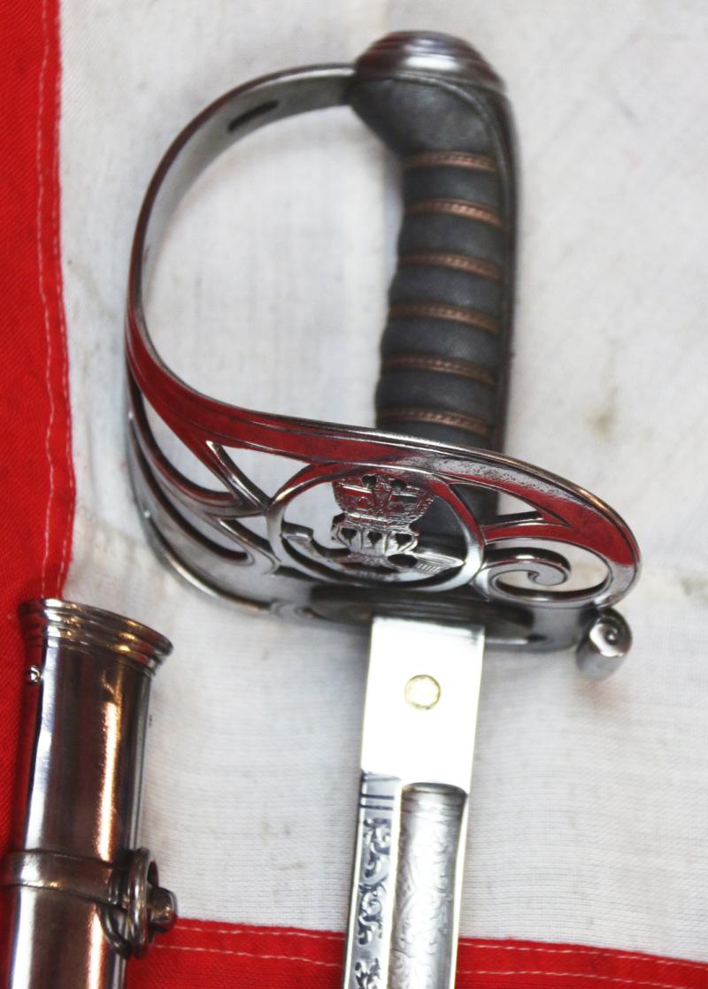 A Wonderful Quality, Original, Victorian, Deluxe Grade Antique Light Infantry Rifles Officer's Combined Combat and Dress Service Sword. In Excellent Plus Condition.