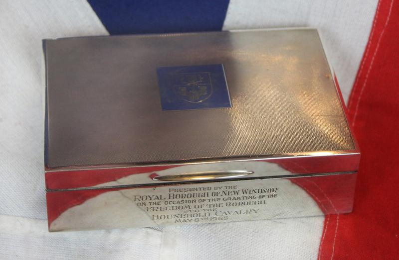 A Superb Solid Sterling Silver Cigarette & Cigar Box, Early H.M. Queen Elizabeth IInd Period With The Crest of the Royal Borough of Windsor, & The Castle