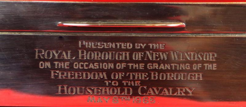 A Superb Solid Sterling Silver Cigarette & Cigar Box, Early H.M. Queen Elizabeth IInd Period With The Crest of the Royal Borough of Windsor, & The Castle