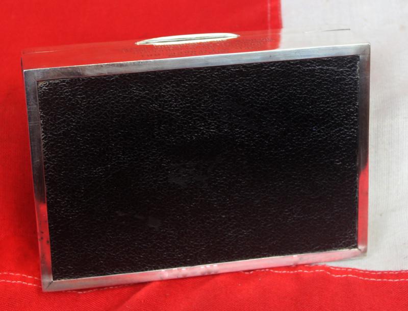 A Superb Solid Sterling Silver Cigarette & Cigar Box, Early H.M. Queen Elizabeth IInd Period With The Crest of the Royal Borough of Windsor, & The Castle