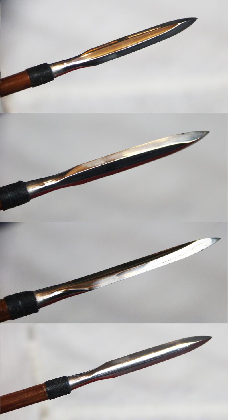 A Delightful & Beautiful Early to Mid Edo Period 1598-1863 Samurai War Arrow. A Long Bladed Armour Piercing Tagari-Ya, With Yadake Bamboo haft, & Sea Eagle Feather Flights and a Traditional Tamahagane Tempered Steel Head In Stunning Polish with Hamon