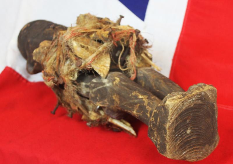 Absolutely Superb Esoteric Antique Witchcraft Fetish Statue. An African Kongo Witch Doctor's Nail-Fetish Power Figure, A Voduo {Voodoo} Nkondi Nkisi. Historically Much Feared by Victorian Missionaries as Instruments of Sorcery. Made by The Tribal Nganga