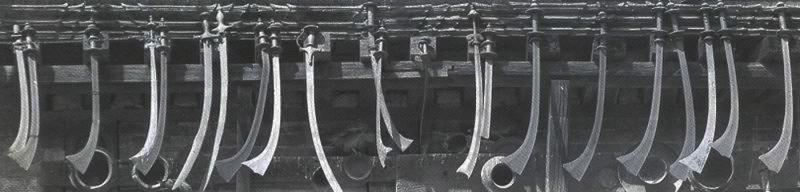 A Most Rare 18th-19th Century Nepalese Battle Kora With Highly Unusual Distinctive Flared Gold Inlaid Blade and Inside Cutting Edge and Skull Crusher Pommel