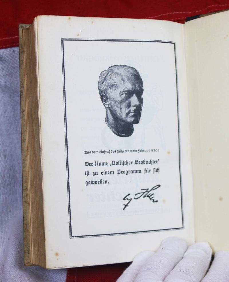 A German 'Wedding Gift' Presentation Grade Adolf Hitler's 'Mein Kampf' Published in 1939. Presentation & Personally Signed by Dr. Wiard Bronleewe Burgomeister & SA District Leader of Peine