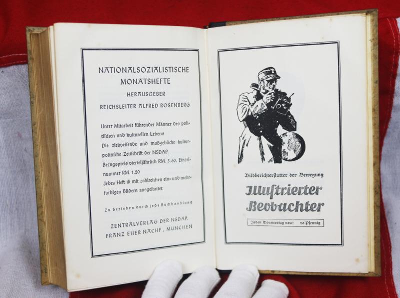 A German 'Wedding Gift' Presentation Grade Adolf Hitler's 'Mein Kampf' Published in 1939. Presentation & Personally Signed by Dr. Wiard Bronleewe Burgomeister & SA District Leader of Peine