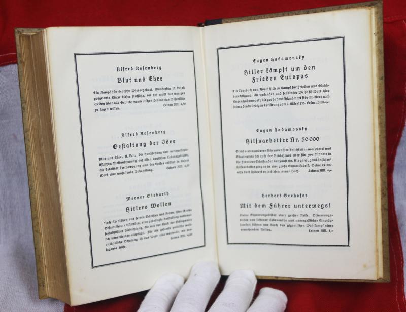 A German 'Wedding Gift' Presentation Grade Adolf Hitler's 'Mein Kampf' Published in 1939. Presentation & Personally Signed by Dr. Wiard Bronleewe Burgomeister & SA District Leader of Peine