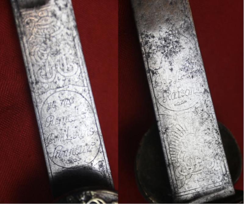 Very Rare Circa 1700’s Japanese Nagasaki Emigre Sword Maker. A ‘Sawasa’ Naval Hanger A Japanese Hangar in The European Style, For a Senior Officer of the Dutch East India Company ( the VOC). A VOC Naval Captain of A So Called ‘Black Ship’