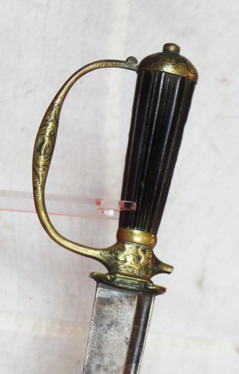 A Very Fine, 17th Century, King 'William & Queen Mary' Period Hangar Sword Cutlass of Senior Naval Officer's Admirals and Captains of the Royal Navy. Also, Of Notorious Pirates 🏴☠️. Armourers Stamped Blade with Crescent Moon and Stars