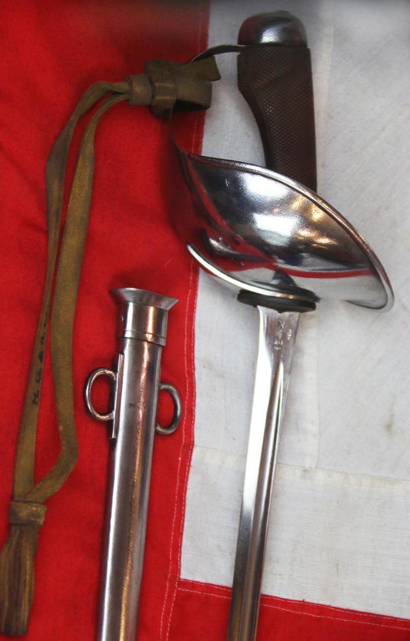 Superb, 1908 Pattern, Historical, British Cavalry Trooper's Sword by Mole & Wilkinson Sword Co. Issue of 1909. British Front Line Cavalry Issue, & 1918 Australian Light Horse Issue, Original 1918 Australian Light Horse Service Issue Buff Hide Sword Knot