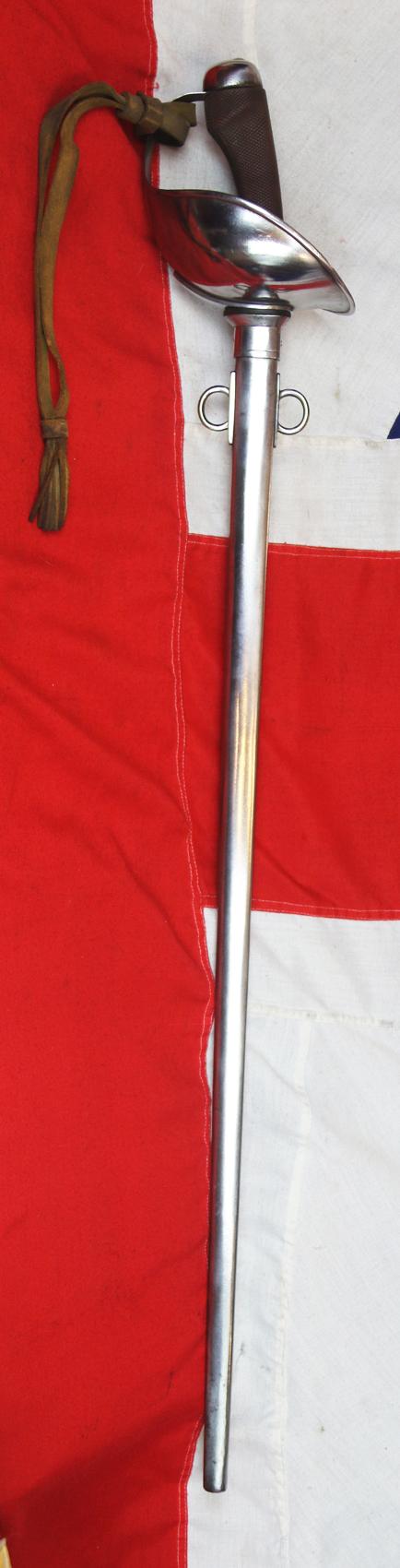 Superb, 1908 Pattern, Historical, British Cavalry Trooper's Sword by Mole & Wilkinson Sword Co. Issue of 1909. British Front Line Cavalry Issue, & 1918 Australian Light Horse Issue, Original 1918 Australian Light Horse Service Issue Buff Hide Sword Knot