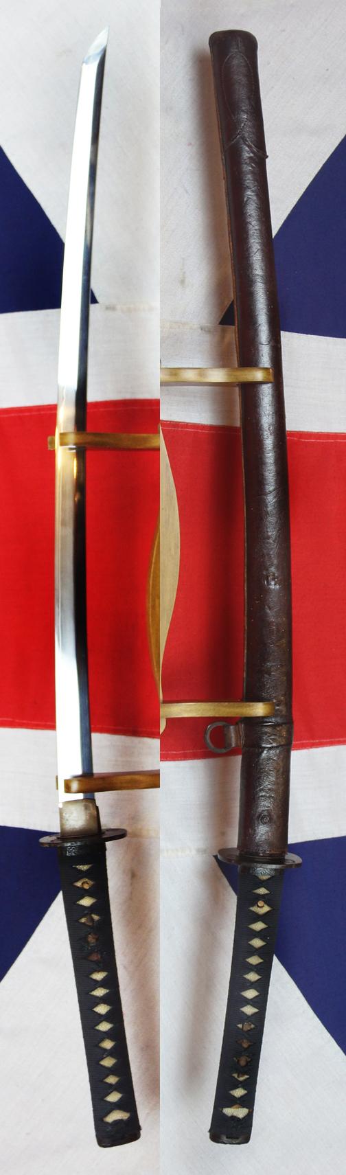 A Very Fine Superior, Very Likely Gendaito, Traditional Hand Made Japanese Officer's Sword. Signed Tanigawa Ichishin Saku In Fabulous Condition