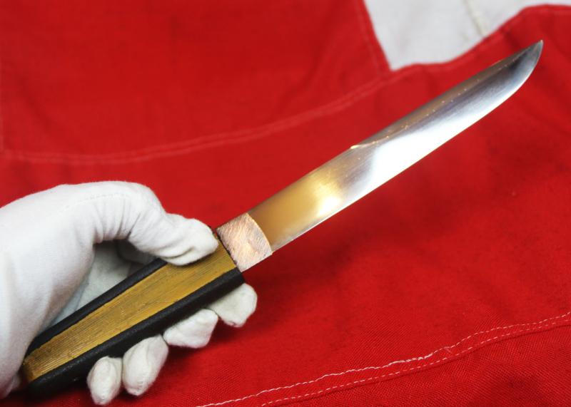 A Superb, Original, Antique Japanese Shinshinto Period, 19th Century, Samurai's, Secret, Hidden Fan-Dagger, A Kanmuri-Otoshi Form Kakushi Ken