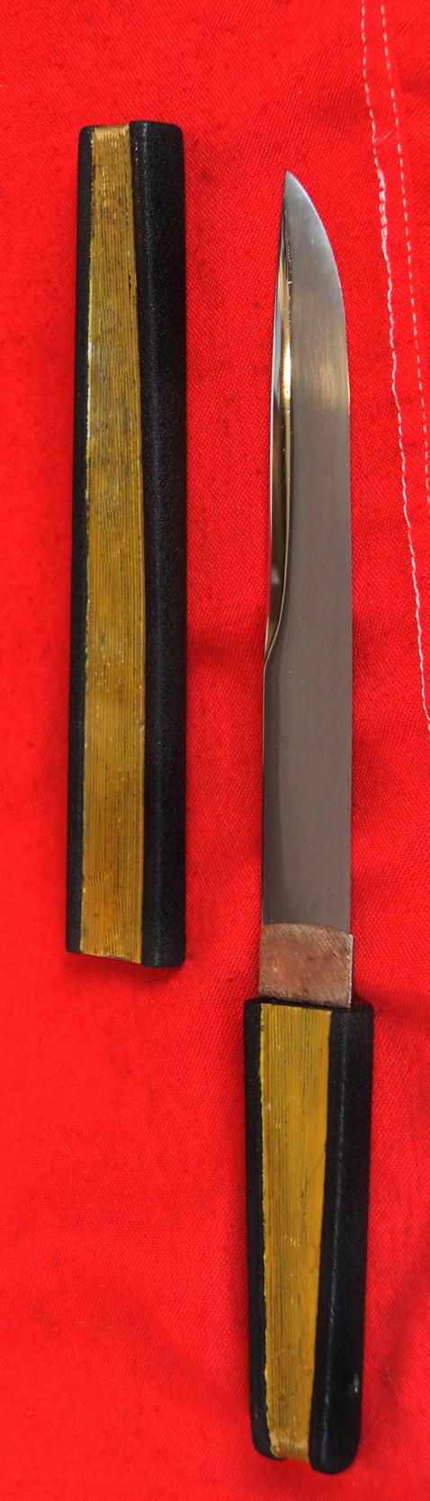 A Superb, Original, Antique Japanese Shinshinto Period, 19th Century, Samurai's, Secret, Hidden Fan-Dagger, A Kanmuri-Otoshi Form Kakushi Ken