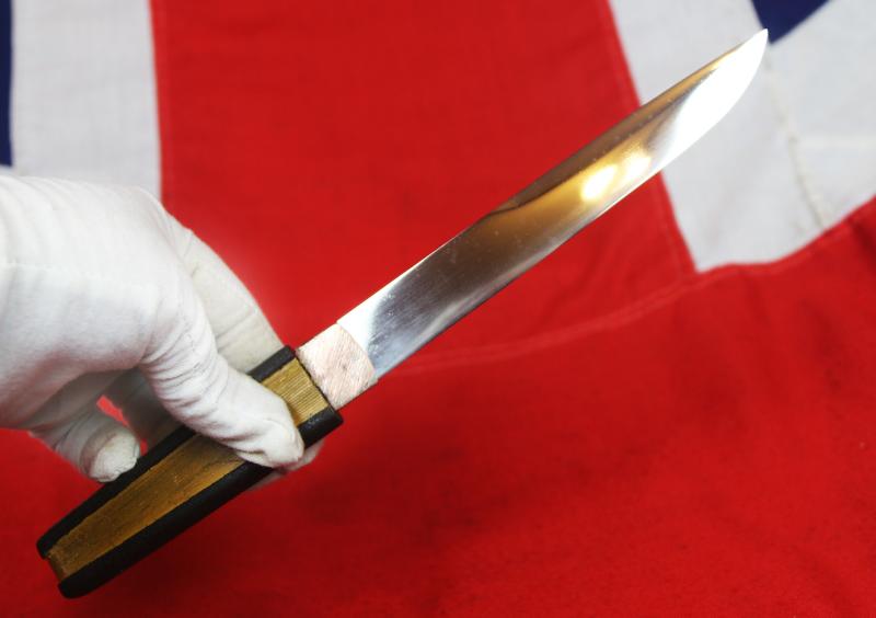 A Superb, Original, Antique Japanese Shinshinto Period, 19th Century, Samurai's, Secret, Hidden Fan-Dagger, A Kanmuri-Otoshi Form Kakushi Ken