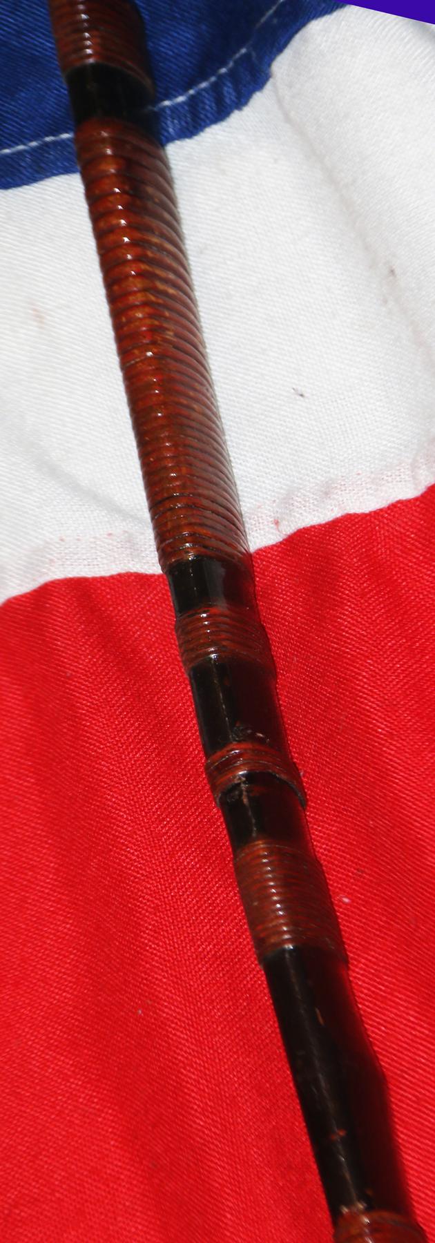 A Rare, Original, Japanese Antique Edo Period Samurai War Bow 'Daikyū ' With Urushi Lacquered Woven Rattan Quiver 'Yabira Yazutsu' With 3 'Ya' Arrows