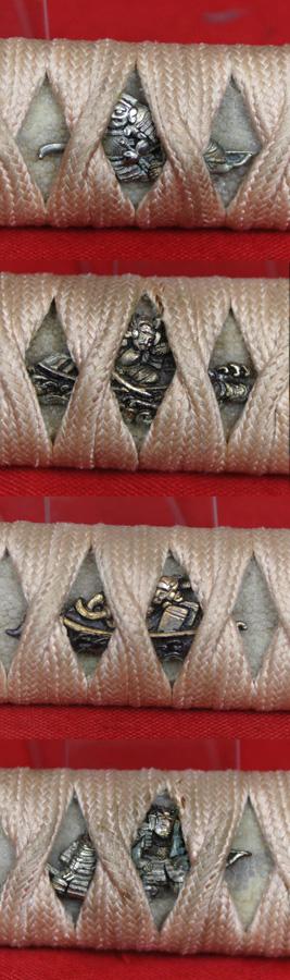 A Beautiful Koto-Shinto Period Signed Yasuhiro, in KiiKuni. Antique Samurai Daisho With Rokakku Clan Mon. Traditional Daisho, the Two Swords Of The Samurai, Comprise a Fine Daito Long Sword & Signed Shoto Short Sword. With With Pierced Rokakko Mon