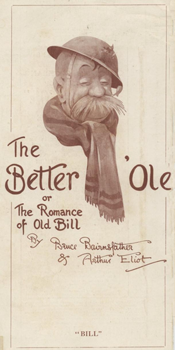 A Superb, Original, WW1 British Brodie 'Tommy' Combat Helmet. Veteran Painted With WW1 Cartoon & Theatre Character 'Old Bill'