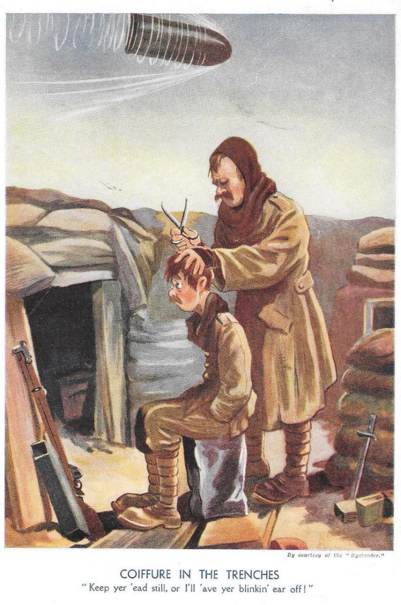 A Superb, Original, WW1 British Brodie 'Tommy' Combat Helmet. Veteran Painted With WW1 Cartoon & Theatre Character 'Old Bill'