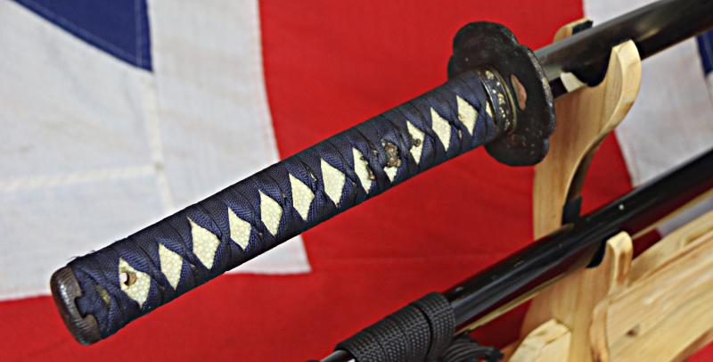 A Stunning, Antique, Edo Period Shinto 'Dragon Horimono' Katana With A Carved Horimono Blade of a Dragon. With a Superb Suguha Hamon