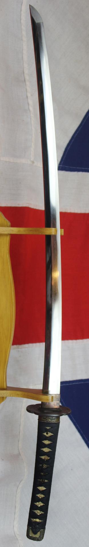 A Most Fine & Attractive Antique Pre Edo Period Koto Han Dachi Mounted {Semi Tachi Style} Samurai Katana With A Superb Blade in Near Pristine Condition