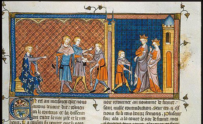 From Limoges, a Champleve Enamel Gilt & Bronze Sword Belt Plate of a Knight of King Henry II & Queen Eleanor of Aquitaine. Decorated With A Knight Combating A Beast with Spear and Shield . 1100's 'Opus Lemovicense' Crafted in Limoges, Aquitaine