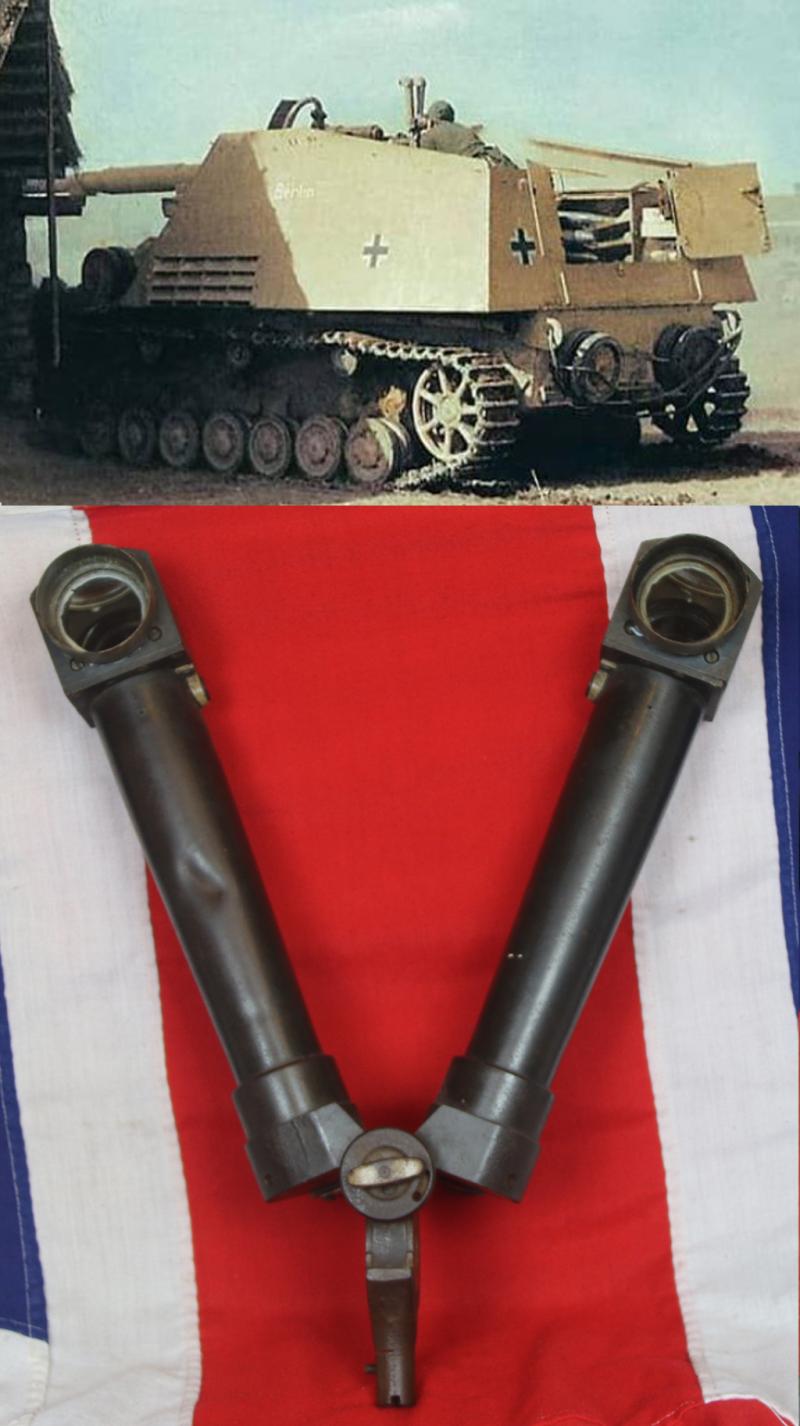 Original German WWII ‘Rabbit Ear’ Optic Sighting Periscope, Scherenfernrohr S.F.14.Z.Gi. Tank Turret Mounting