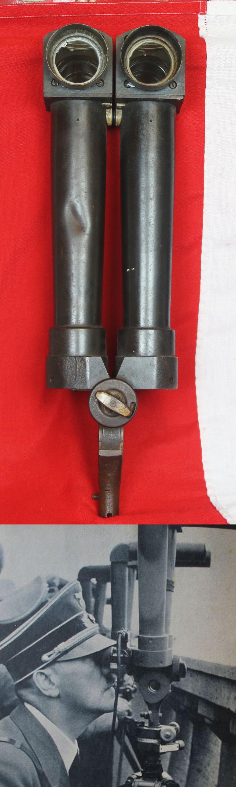 Original German WWII ‘Rabbit Ear’ Optic Sighting Periscope, Scherenfernrohr S.F.14.Z.Gi. Tank Turret Mounting