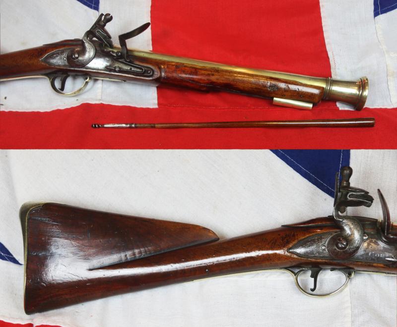 A Superb Finest Quality Large Royal Naval Sea Service Brass Cannon Barelled Flintlock Blunderbuss. Made by I Gore of The Minories, London. With Ordnance Crown Stamp. Land Pattern Brass Furniture. Circa 1760