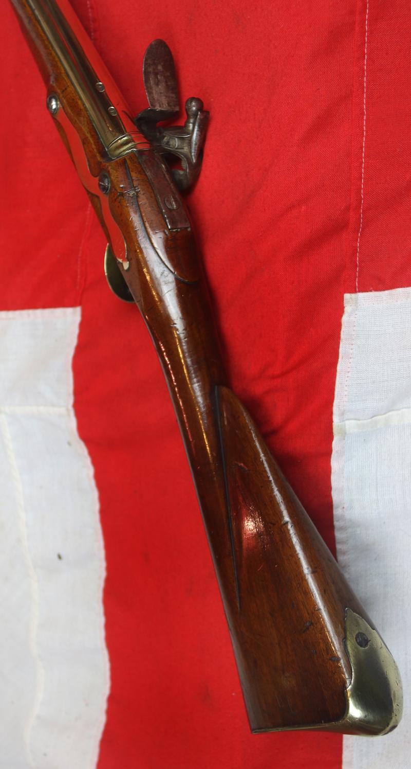 A Superb Finest Quality Large Royal Naval Sea Service Brass Cannon Barelled Flintlock Blunderbuss. Made by I Gore of The Minories, London. With Ordnance Crown Stamp. Land Pattern Brass Furniture. Circa 1760