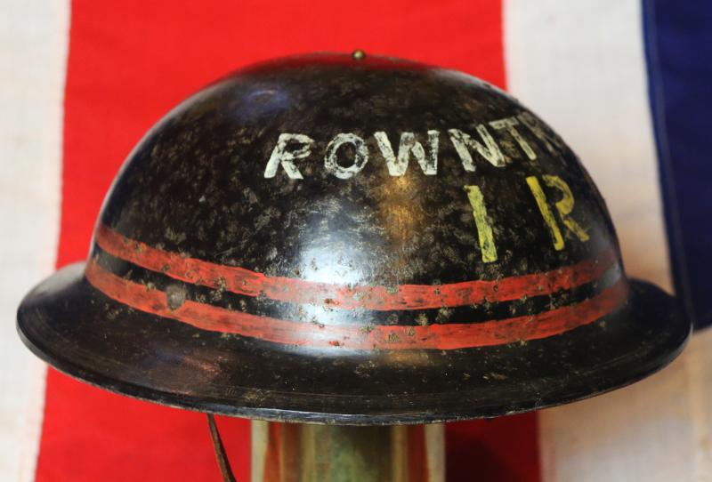A Very Rare WW2, Factory Named 'Battle of Britain' & 'The Blitz' Period Rowntree's Factory Civil Defence Munitions Helmet. A Non Sparking Plasfort I R O Helmet, Used Before, During & After The 1942 Baedeker Raid in York. 9,500 Homes Destroyed