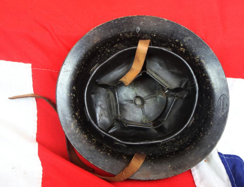 A Very Rare WW2, Factory Named 'Battle of Britain' & 'The Blitz' Period Rowntree's Factory Civil Defence Munitions Helmet. A Non Sparking Plasfort I R O Helmet, Used Before, During & After The 1942 Baedeker Raid in York. 9,500 Homes Destroyed