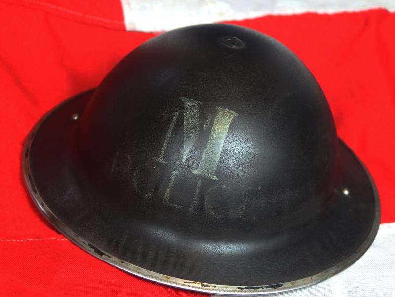 An Original WW2 Battle of Britain and the Blitz Period British Police 'Messenger' Brodie Pattern Helmet