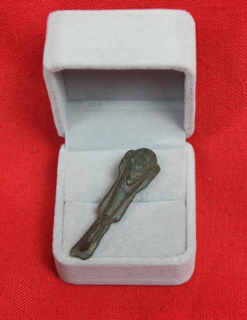 Roman-British Cobra Head Brooch, With Amber Glass Eyes. Combined With A Swan's Neck and Head Loop Ist - 2nd Century AD.1900 to 2000 Years Old